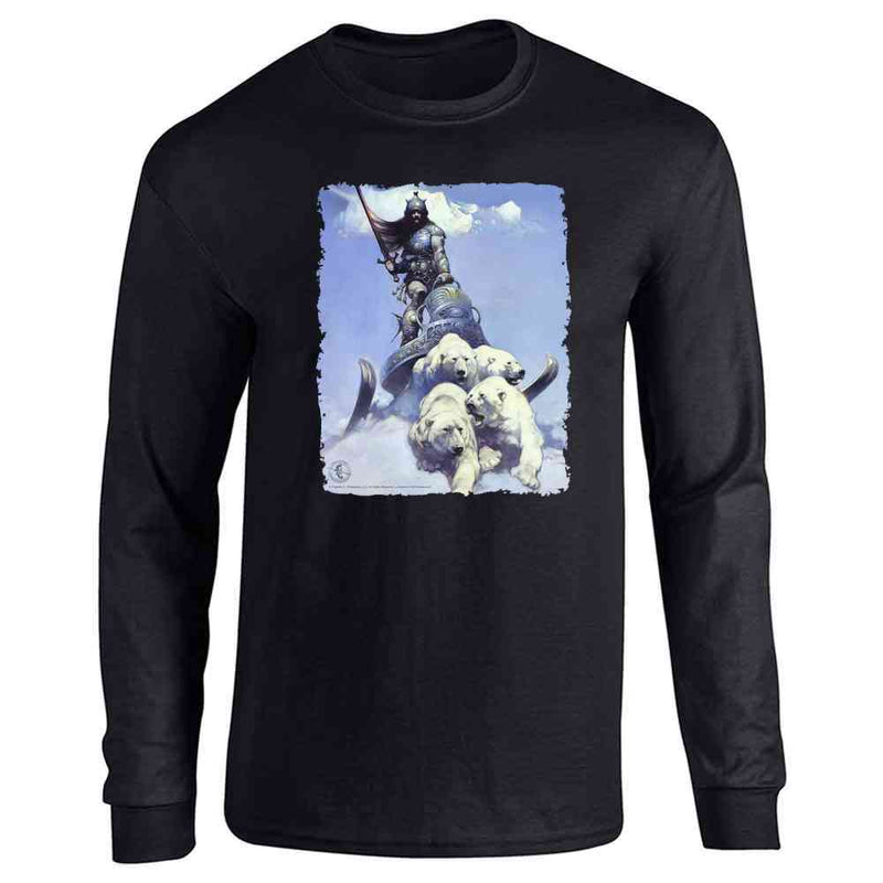 Silver Warrior by Frank Frazetta Art Long Sleeve