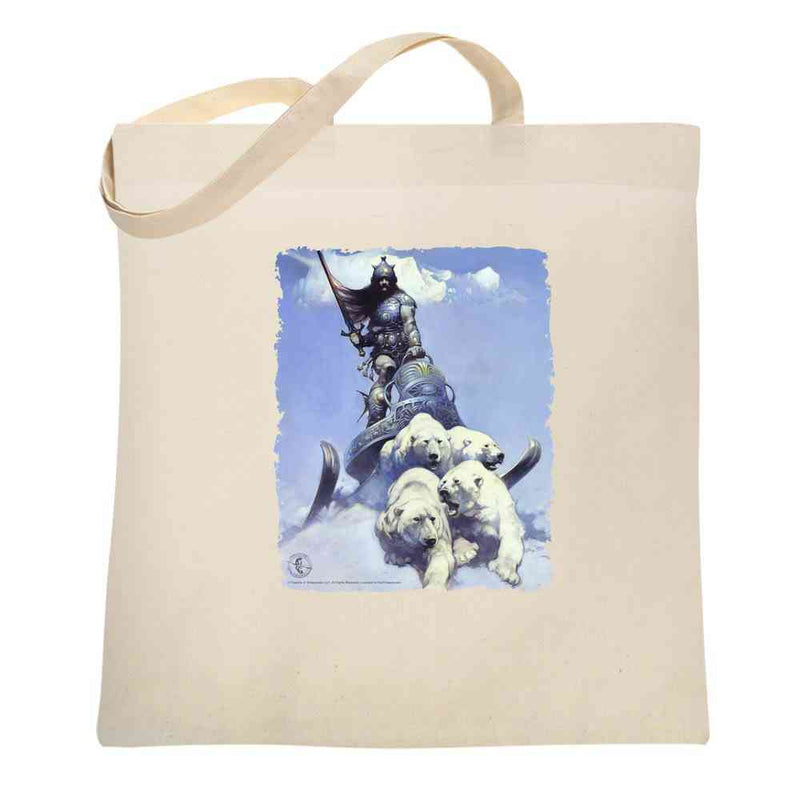 Silver Warrior by Frank Frazetta Art Tote Bag