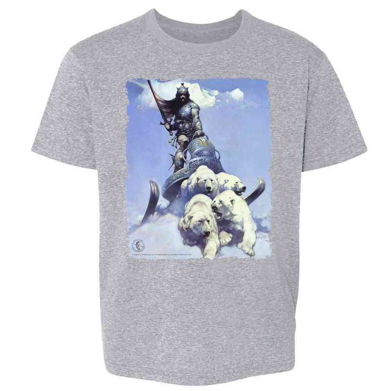 Silver Warrior by Frank Frazetta Art Kids & Youth Tee