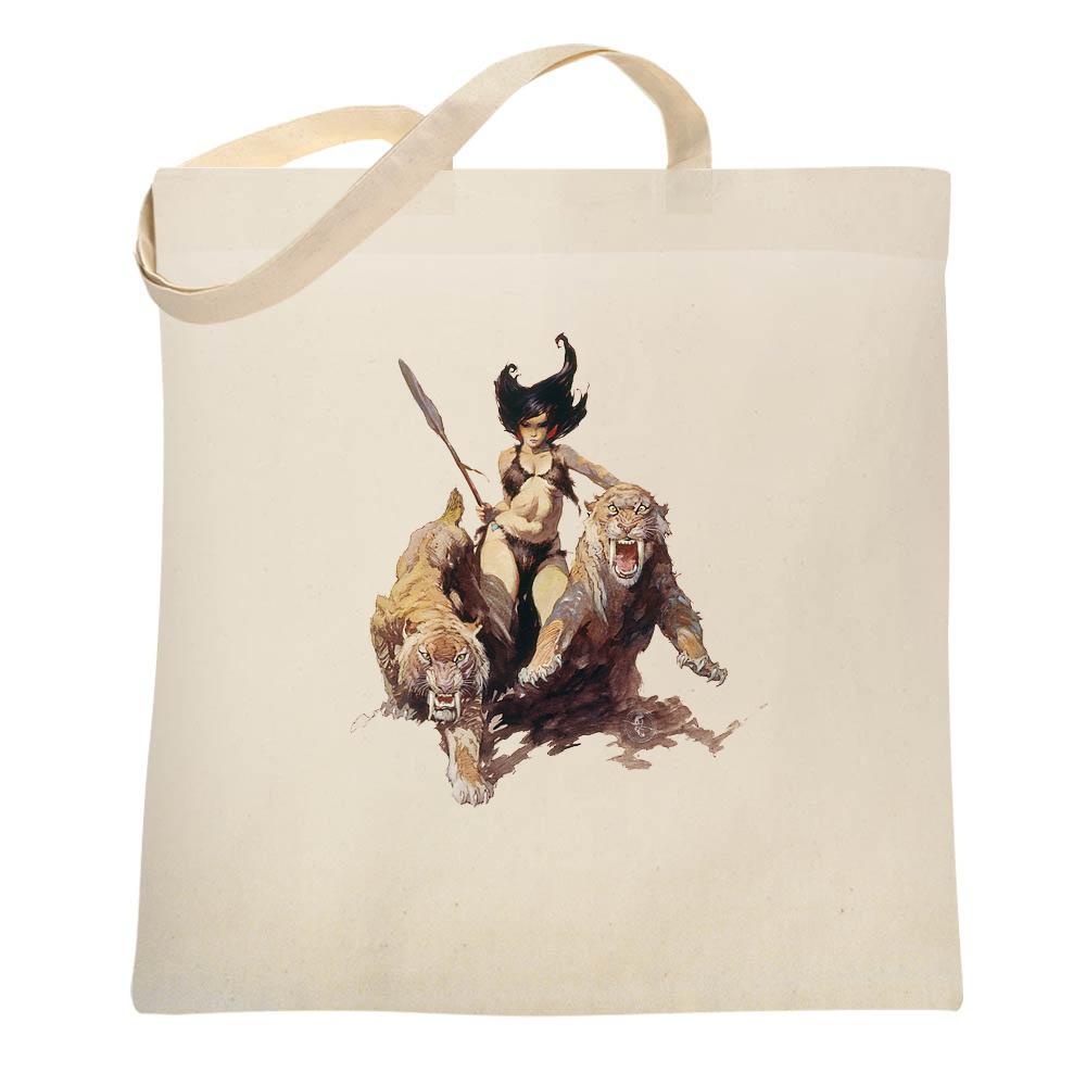 The Huntress by Frank Frazetta Art Tote Bag