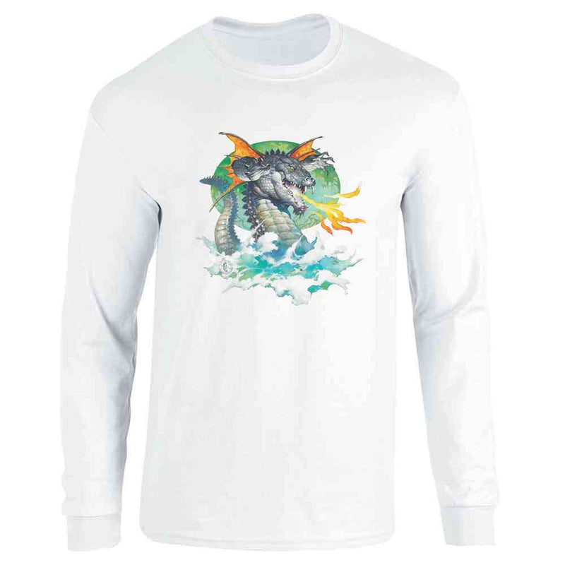Winged Alligator by Frank Frazetta Art Dragon  Long Sleeve