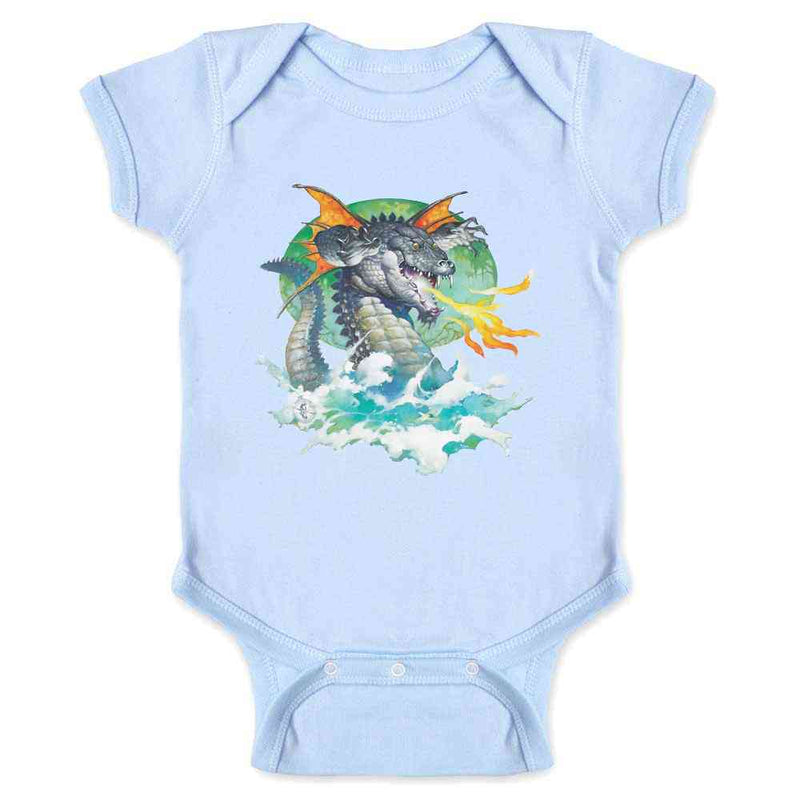 Winged Alligator by Frank Frazetta Art Dragon  Baby Bodysuit