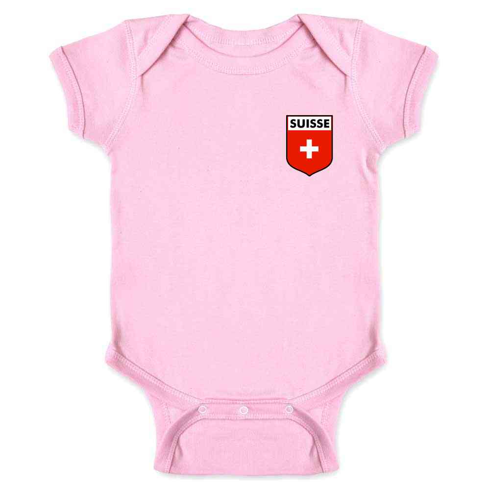 Switzerland Soccer Retro National Team  Baby Bodysuit