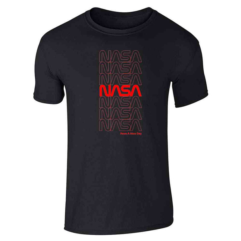 NASA Retro Repeating Worm Logo Unisex Tee