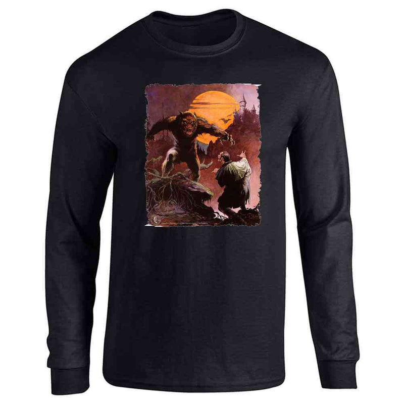 Wolfman by Frank Frazetta Art Halloween Werewolf Long Sleeve