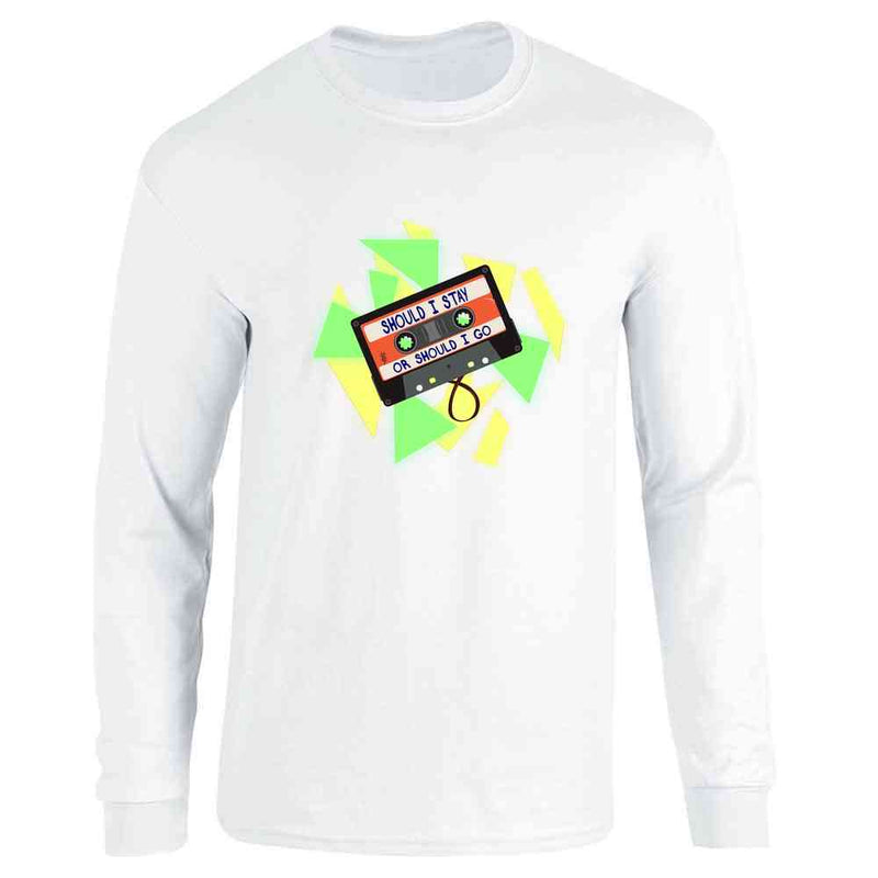 Should I Stay or Should I Go Cassette Tape 80s  Long Sleeve