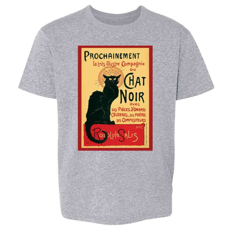 Le Chat Noir The Black Cat Paris Art Deco Vintage Kids & Youth Tee
