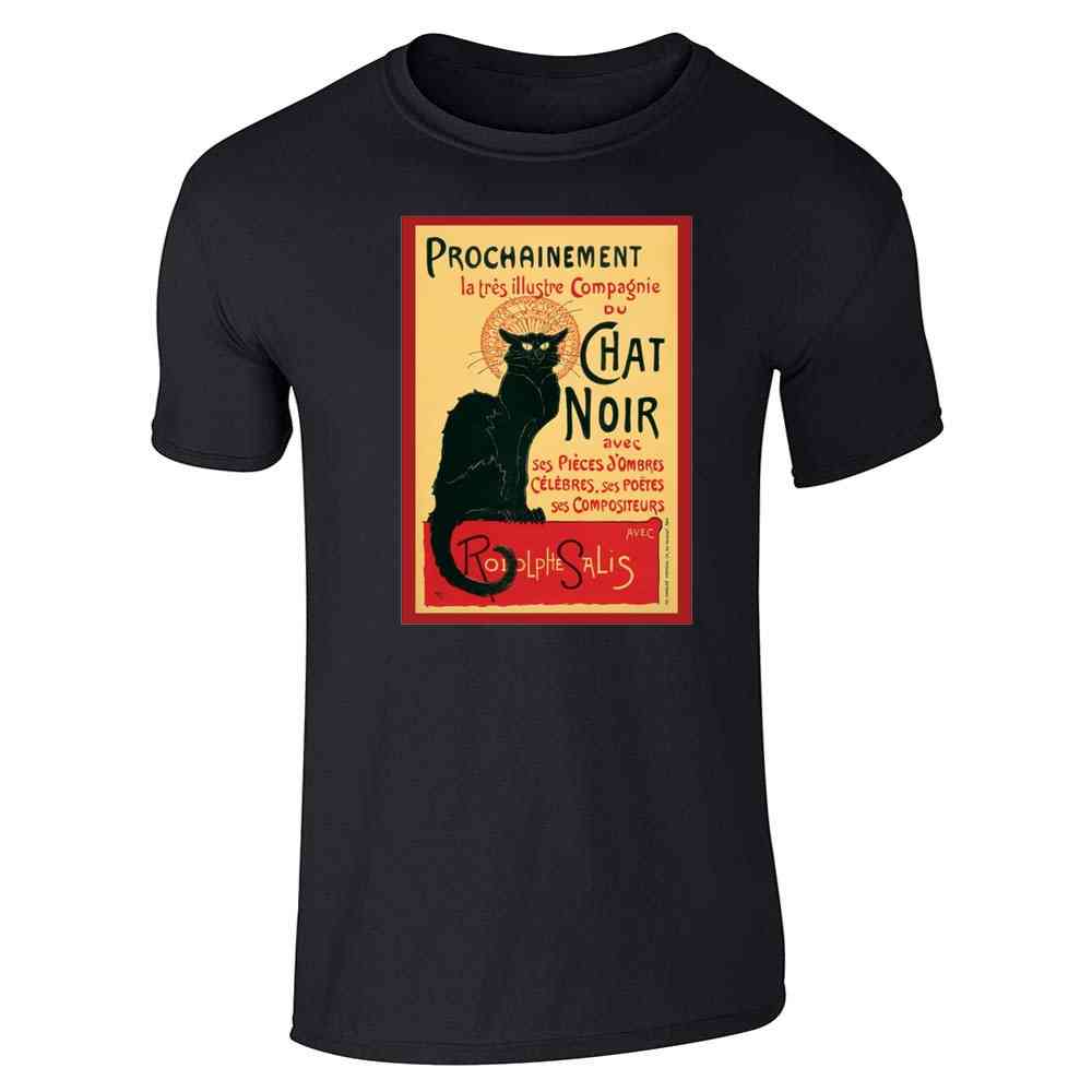 Le Chat Noir The Black Cat Paris Art Deco Vintage Unisex Tee