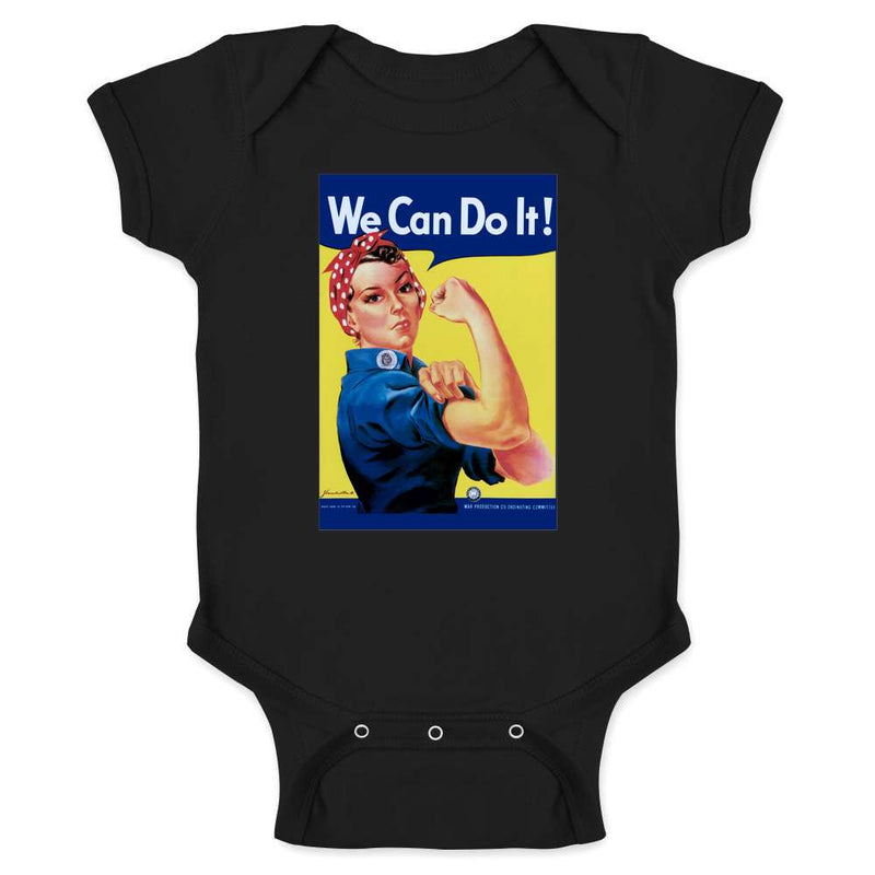 Rosie the Riveter We Can Do It Feminist Baby Bodysuit