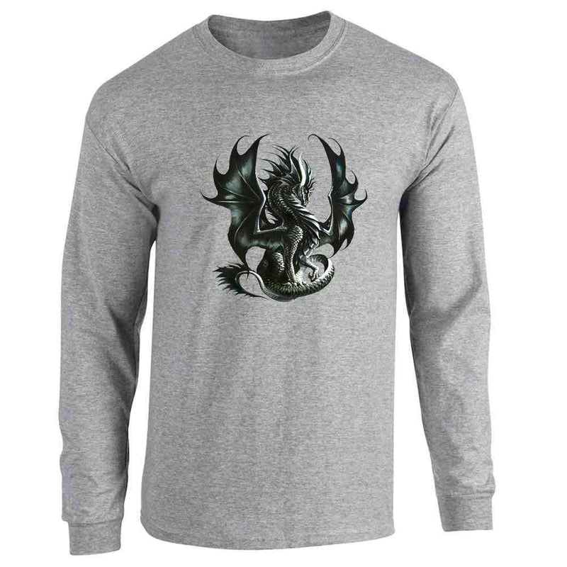 Obsidian Black Dragon by Ruth Thompson Art Long Sleeve