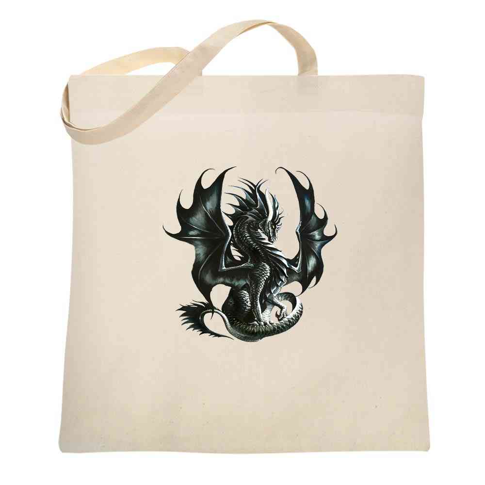 Obsidian Black Dragon by Ruth Thompson Art Tote Bag