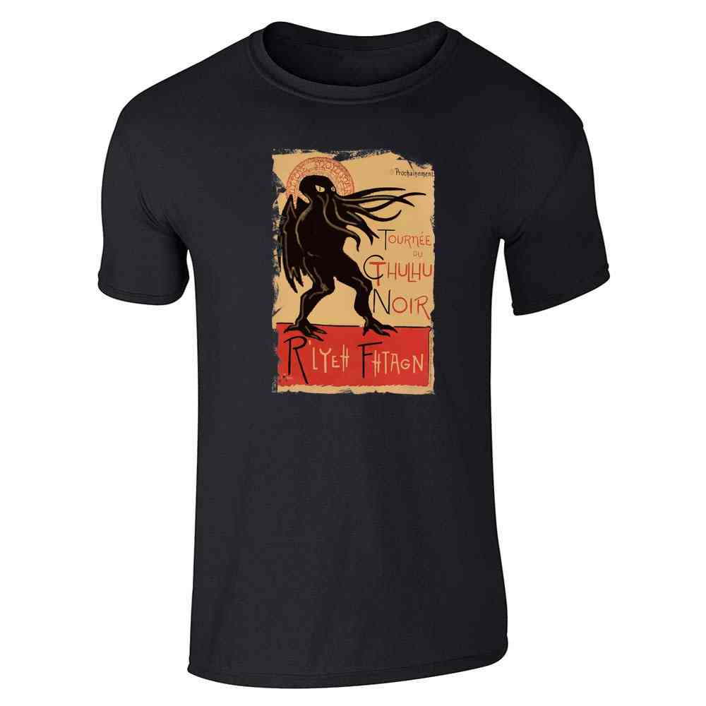 Cthulhu Noir Funny Monster Halloween Horror Goth Unisex Tee