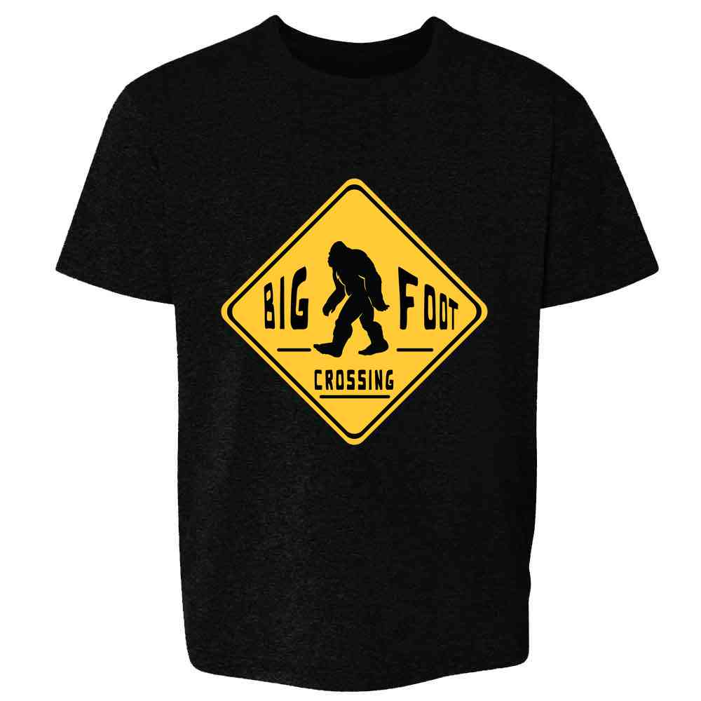 Bigfoot Crossing Funny Cryptid Sasquatch  Kids & Youth Tee