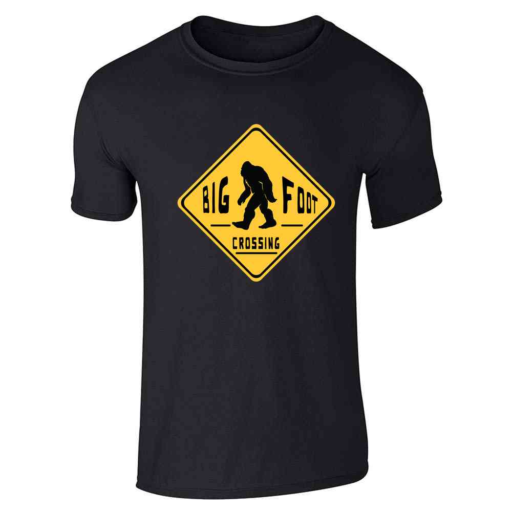 Bigfoot Crossing Funny Cryptid Sasquatch  Unisex Tee