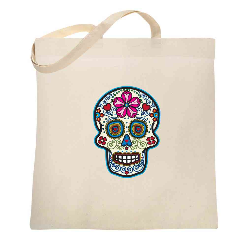 Sugar Skull Dia de los Muertos Horror Retro Tote Bag