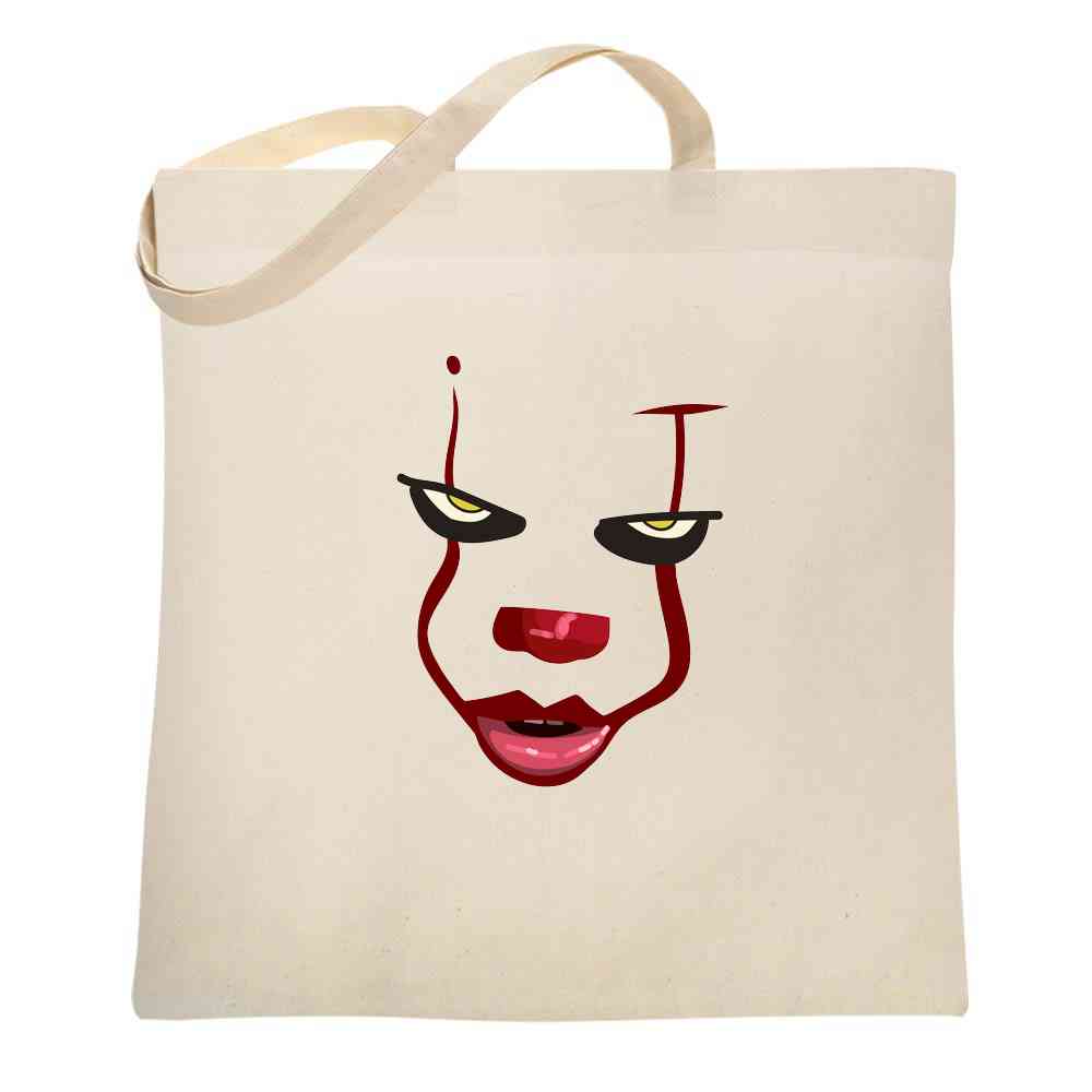 Clown Face Horror Scary Movie Halloween Spooky Tote Bag