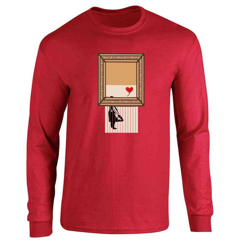 Shredded Banksy Girl With Balloon Funny Art  Long Sleeve