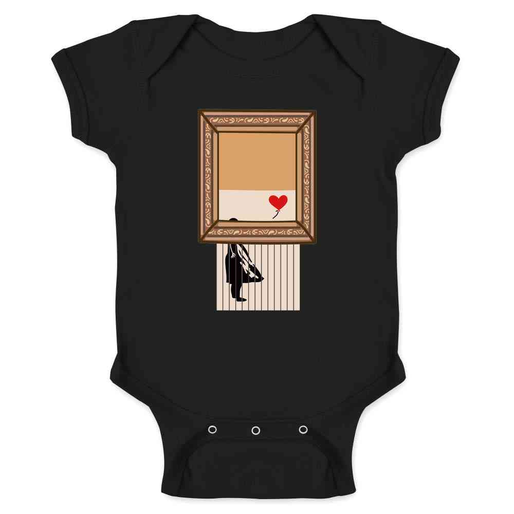 Shredded Banksy Girl With Balloon Funny Art  Baby Bodysuit