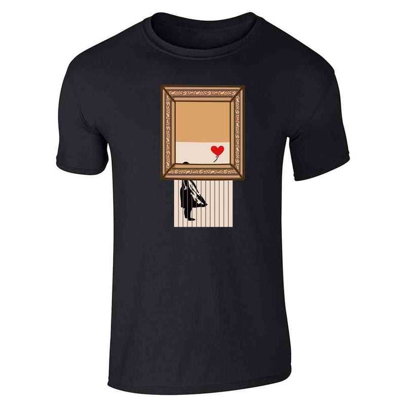 Shredded Banksy Girl With Balloon Funny Art  Unisex Tee