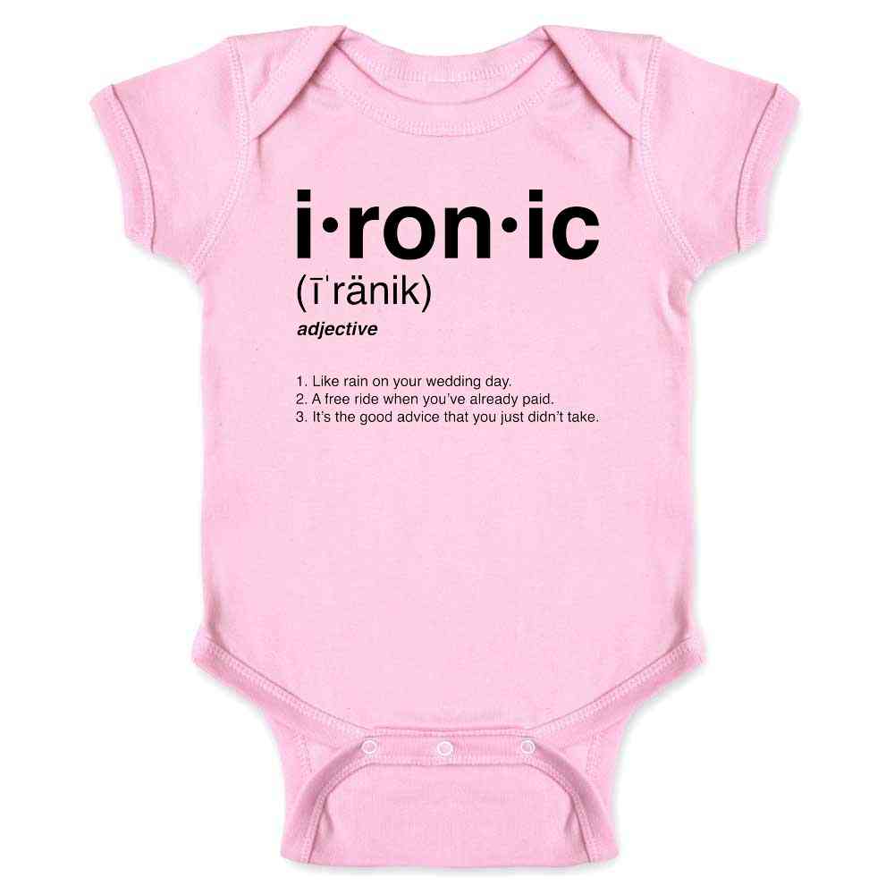 Ironic Isnt It? Definition 90s Song Funny Baby Bodysuit