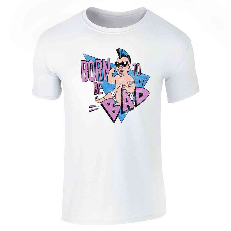 Born To Be Bad Funny Retro Vintage Style 80s Unisex Tee