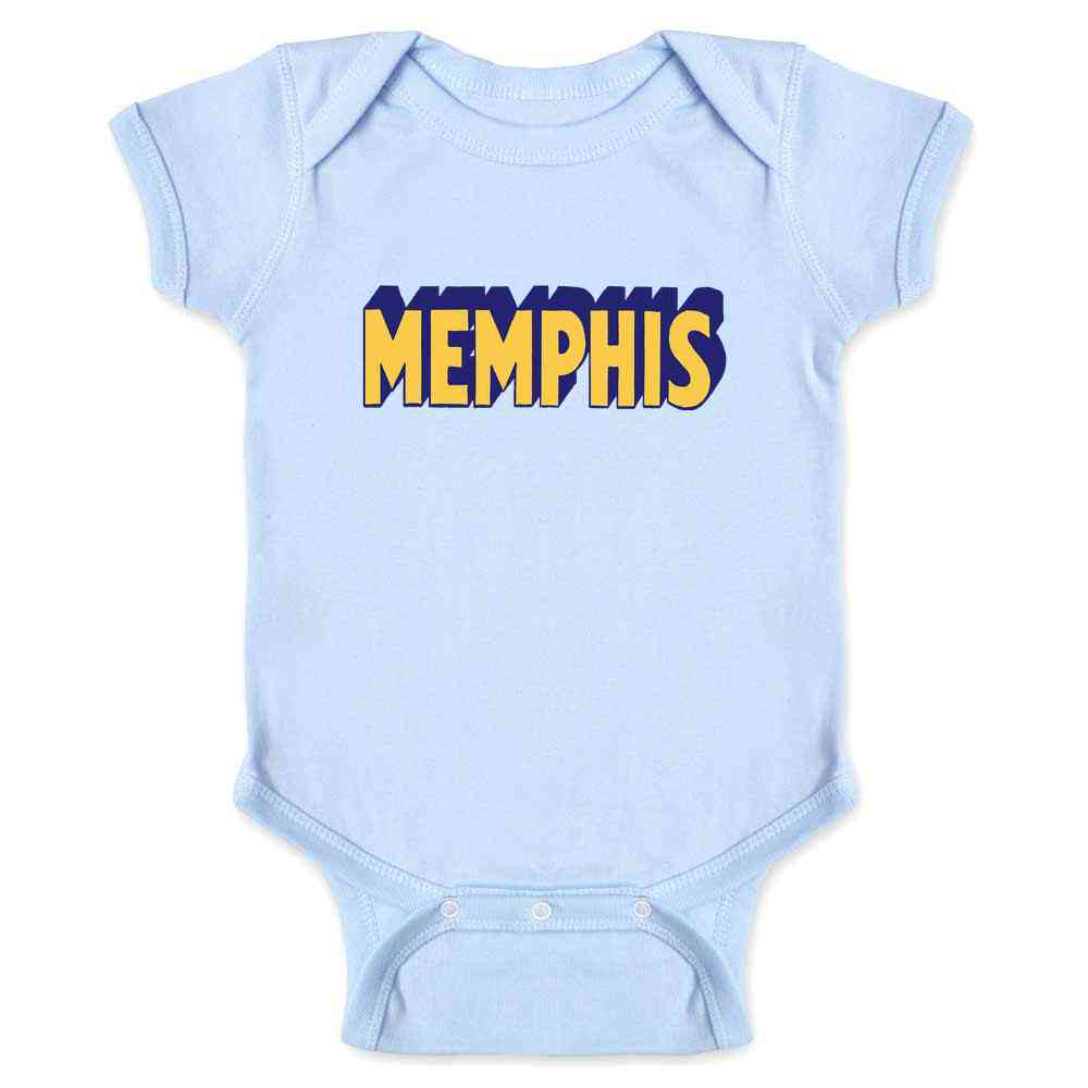 Memphis Tennessee Retro Vintage Travel  Baby Bodysuit