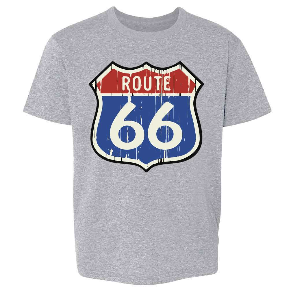 Route 66 Road Sign Retro Vintage Classic Kids & Youth Tee