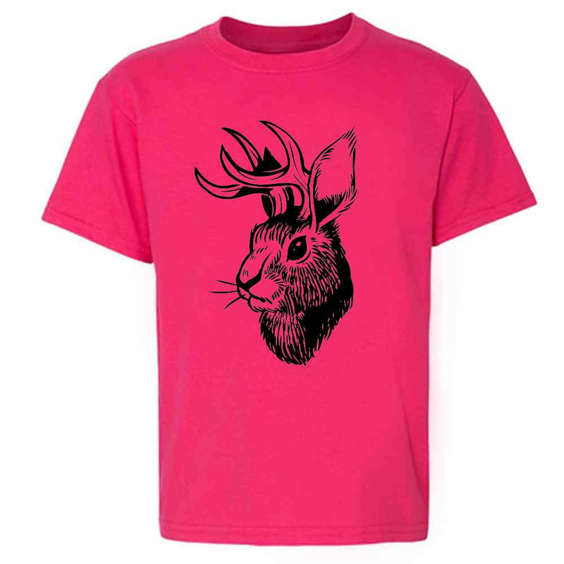 Jackalope Head Western Funny  Kids & Youth Tee