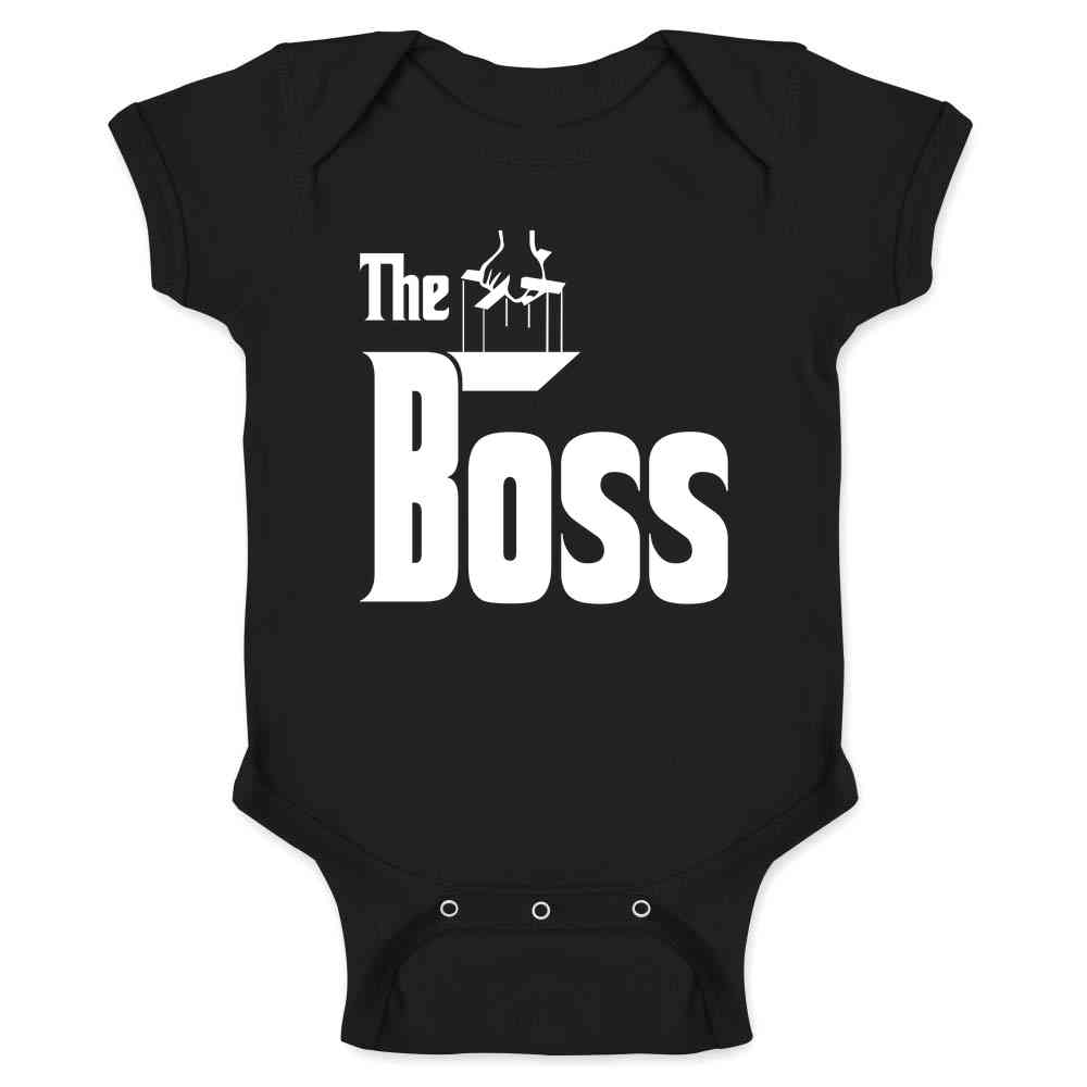 The Boss Logo Funny Baby Gift Infant Girl Boy Baby Bodysuit