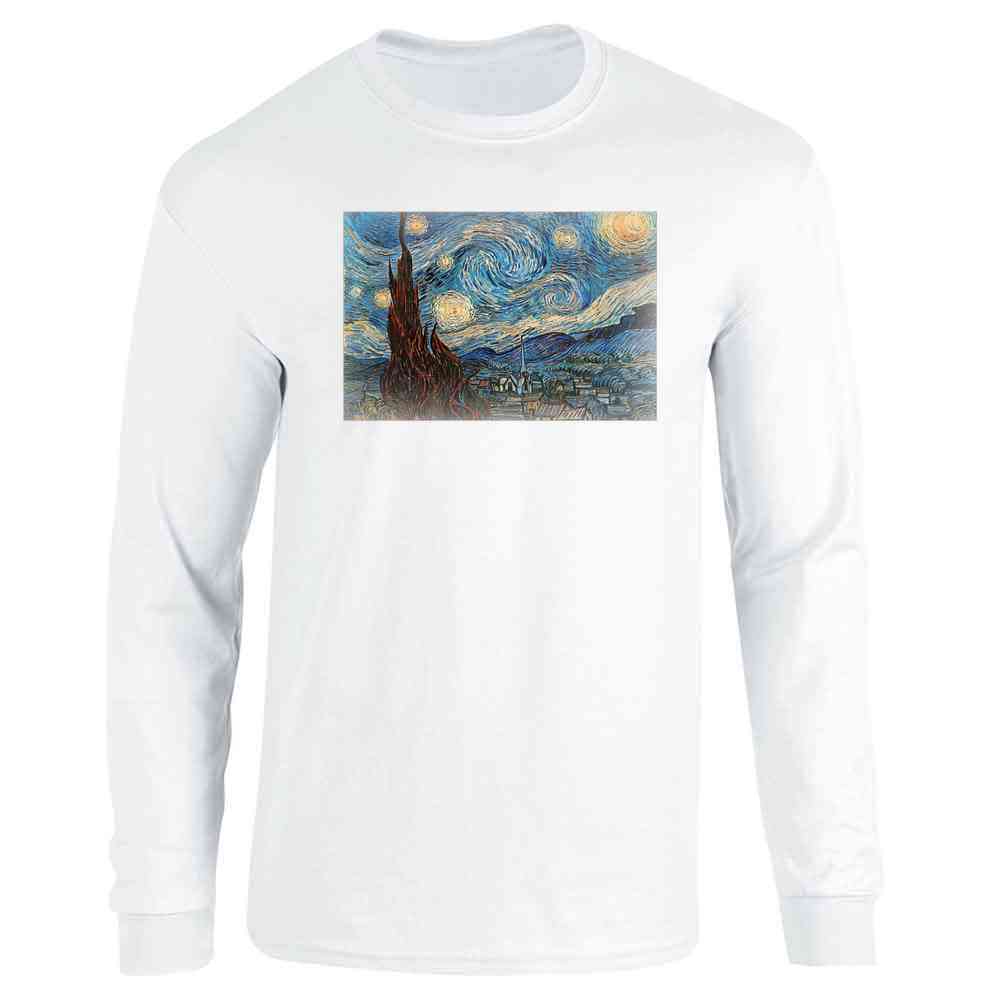 Starry Night Vincent Van Gogh Painting Art Long Sleeve