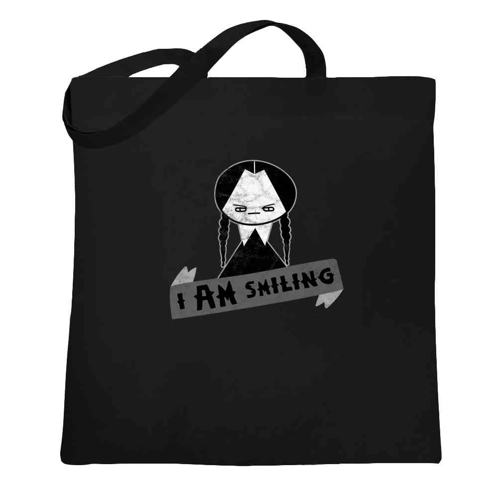 I AM Smiling Funny Goth Halloween Tote Bag