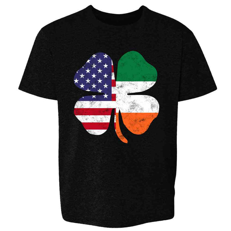 Irish American Flag Shamrock St. Patricks Day Kids & Youth Tee