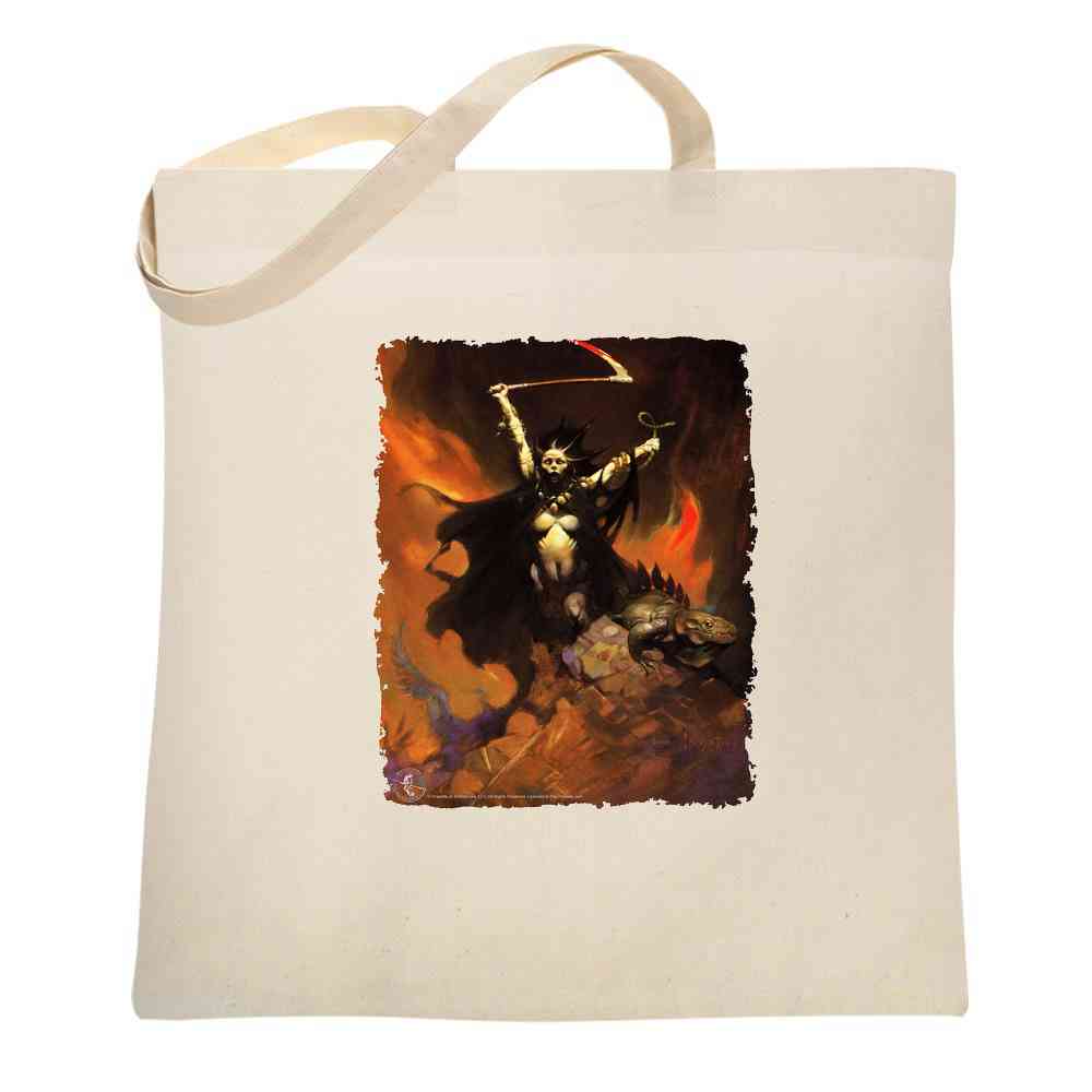 Woman With Scythe by Frank Frazetta Fantasy Art Tote Bag
