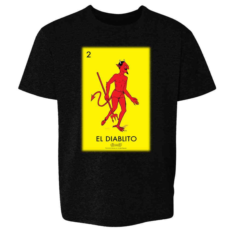 El Diablito Devil Loteria Card Mexican Bingo Kids & Youth Tee