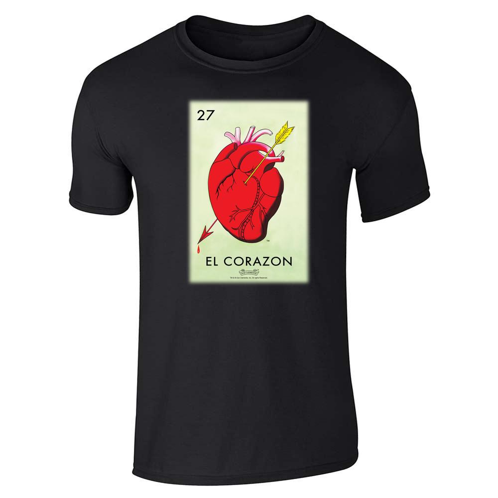 El Corazon Heart Loteria Card Mexican Bingo Unisex Tee