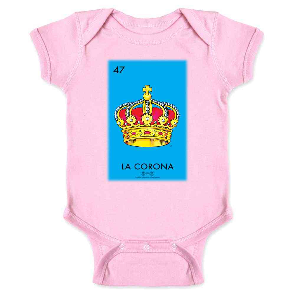 La Corona Crown Loteria Card Mexican Bingo Baby Bodysuit