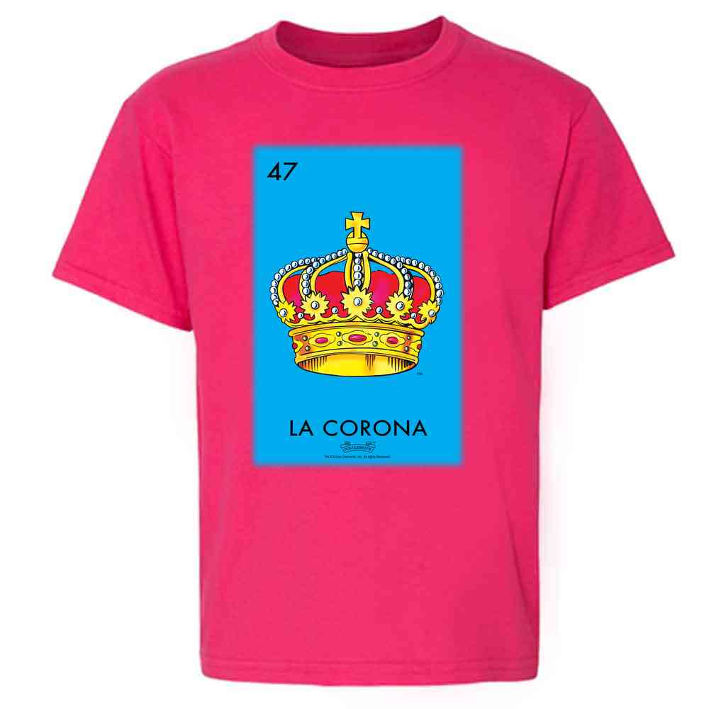 La Corona Crown Loteria Card Mexican Bingo Kids & Youth Tee