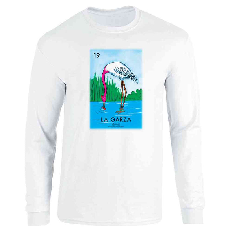 La Garza Heron Loteria Card Mexican Bingo Long Sleeve