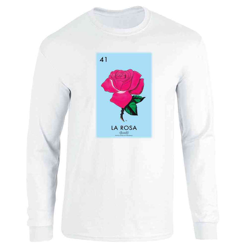 La Rosa Rose Loteria Card Mexican Bingo Long Sleeve