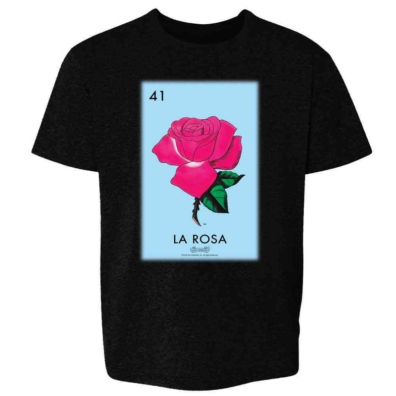 La Rosa Rose Loteria Card Mexican Bingo Kids & Youth Tee