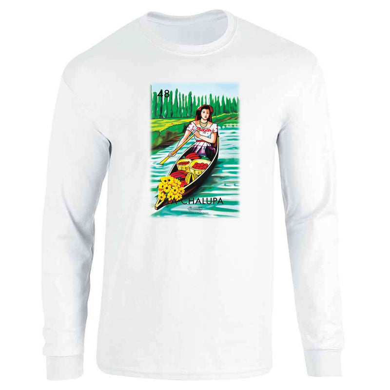 La Chalupa Boat Loteria Card Mexican Bingo Long Sleeve