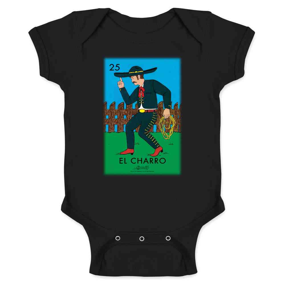 El Charro Cowboy Loteria Card Mexican Bingo Baby Bodysuit