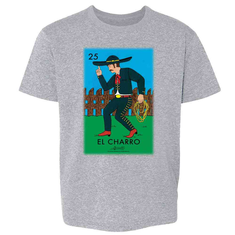 El Charro Cowboy Loteria Card Mexican Bingo Kids & Youth Tee
