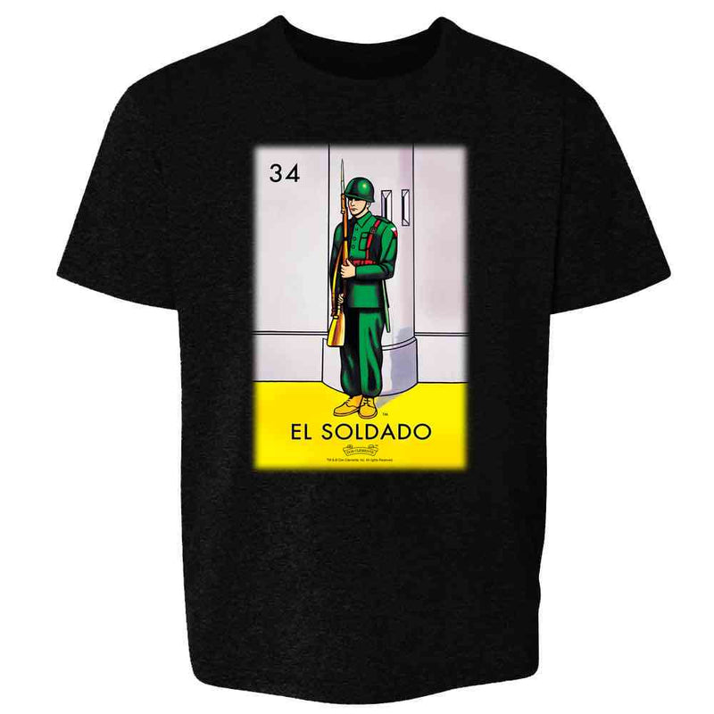 El Soldado Soldier Loteria Card Mexican Bingo Kids & Youth Tee