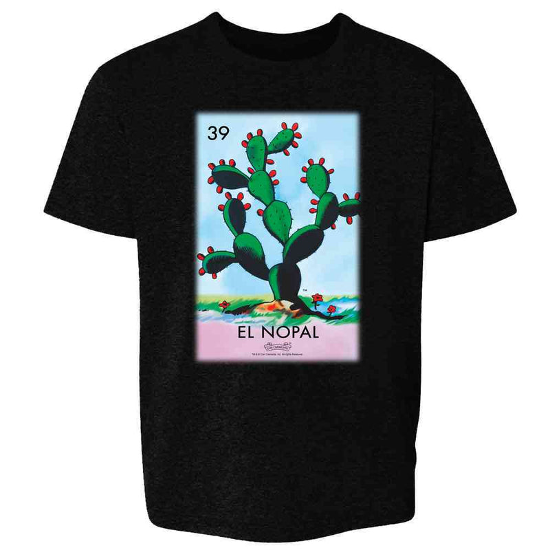 El Nopal Cactus Loteria Card Mexican Bingo Kids & Youth Tee
