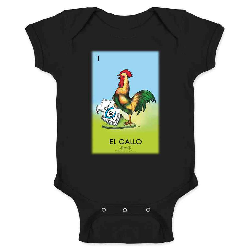El Gallo Rooster Loteria Card Mexican Bingo Baby Bodysuit