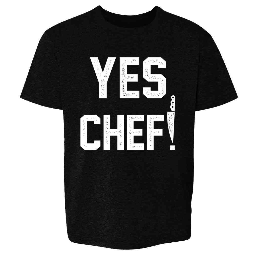 Yes Chef! Large Text Cooking Funny  Kids & Youth Tee