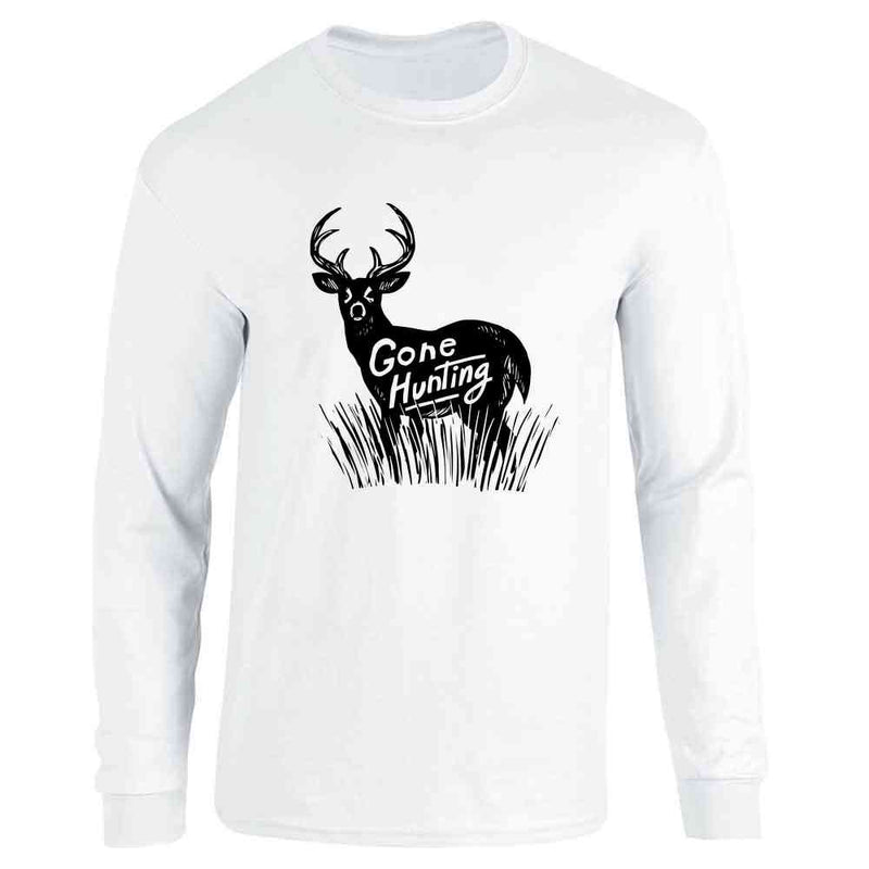 Gone Hunting Deer Retro Vintage Hunter  Long Sleeve