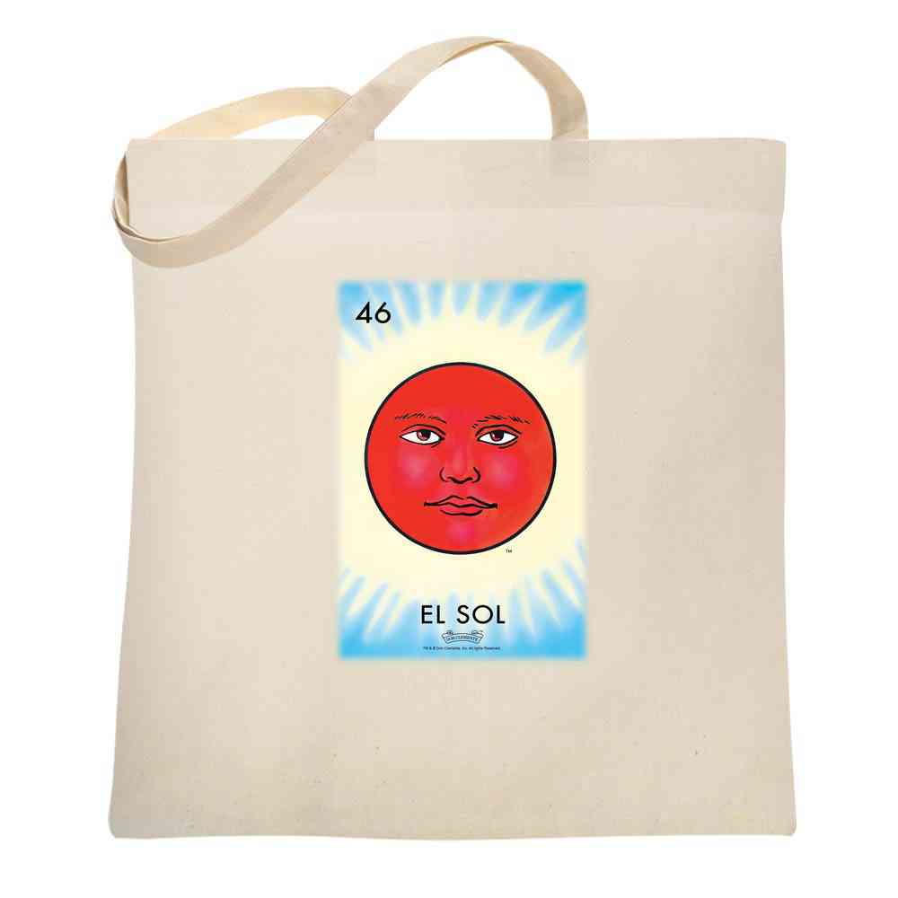 El Sol Sun Loteria Card Mexican Bingo Tote Bag