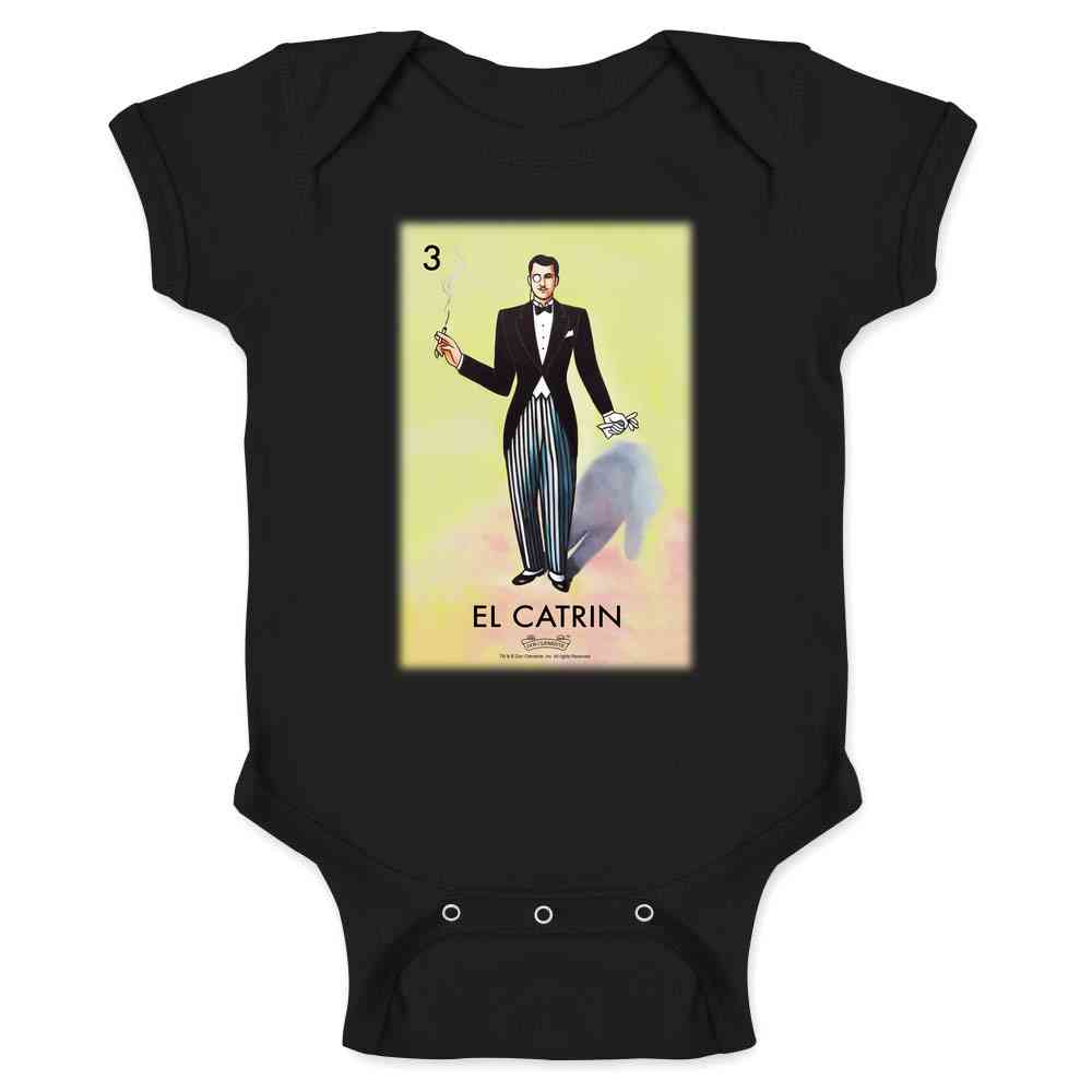 El Catrin Dandy Loteria Card Mexican Bingo Baby Bodysuit